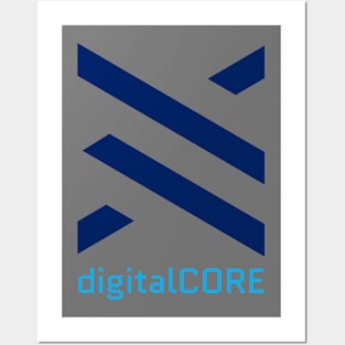 digitalCORE Light and Dark Blue Posters and Art